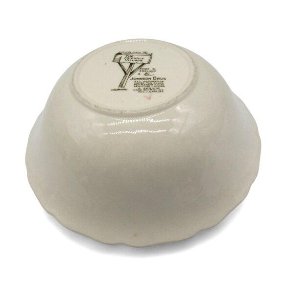 JOHNSON BROTHERS Autumn Mist Bowl Tree and Barn Village England Vintage 8.2" - Picture 7 of 8